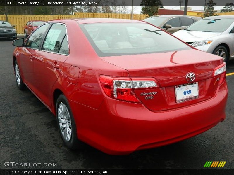 Barcelona Red Metallic / Ivory 2012 Toyota Camry LE