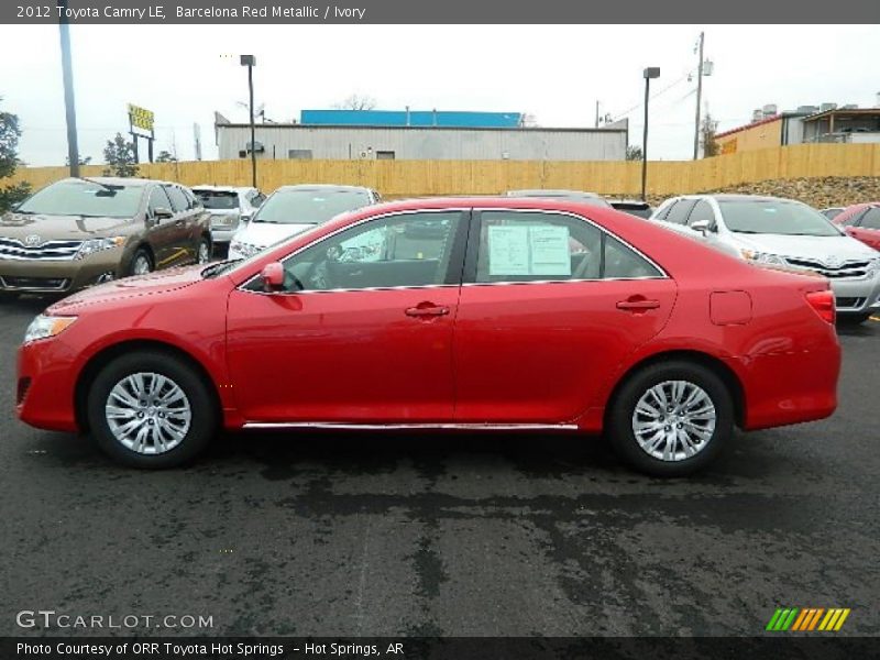 Barcelona Red Metallic / Ivory 2012 Toyota Camry LE