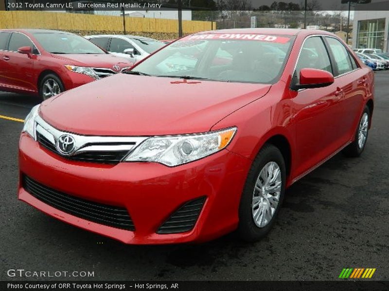 Barcelona Red Metallic / Ivory 2012 Toyota Camry LE