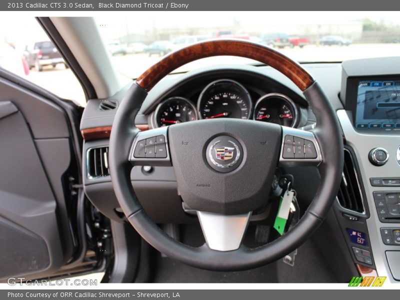 Black Diamond Tricoat / Ebony 2013 Cadillac CTS 3.0 Sedan