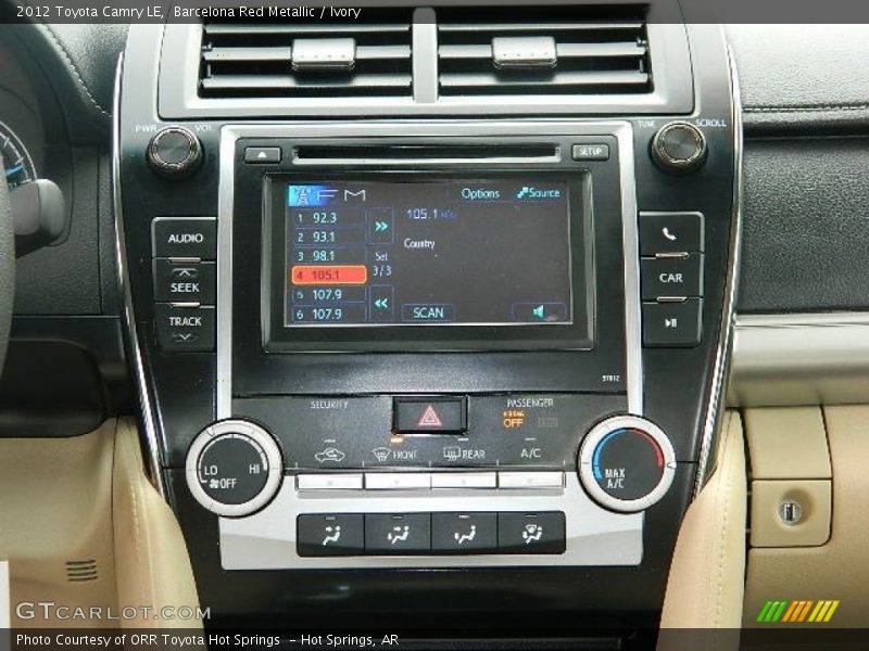 Barcelona Red Metallic / Ivory 2012 Toyota Camry LE