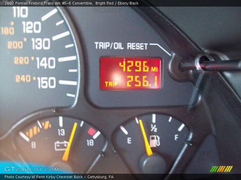 Bright Red / Ebony Black 2002 Pontiac Firebird Trans Am WS-6 Convertible