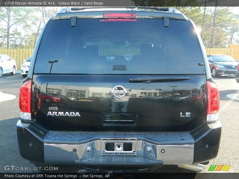 Galaxy Black / Sand Beige 2006 Nissan Armada SE 4x4