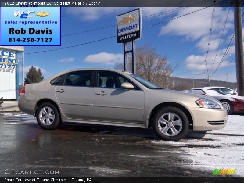Gold Mist Metallic / Ebony 2012 Chevrolet Impala LS