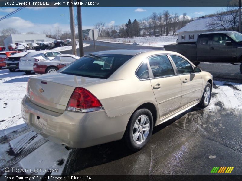 Gold Mist Metallic / Ebony 2012 Chevrolet Impala LS