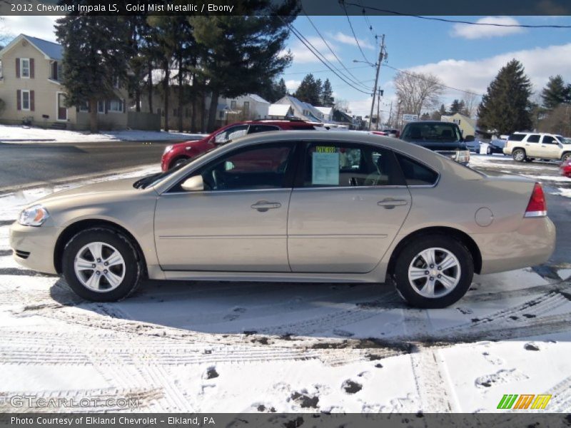 Gold Mist Metallic / Ebony 2012 Chevrolet Impala LS