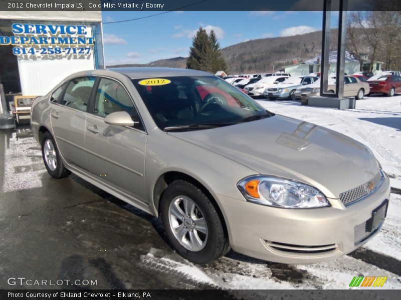 Gold Mist Metallic / Ebony 2012 Chevrolet Impala LS