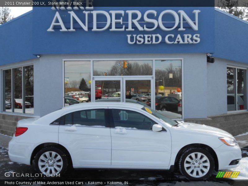 Stone White / Black 2011 Chrysler 200 LX