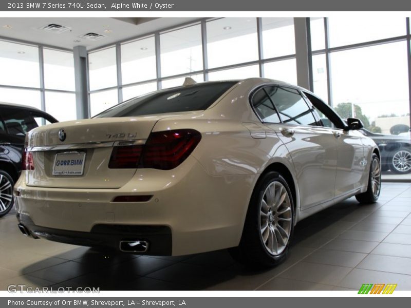 Alpine White / Oyster 2013 BMW 7 Series 740Li Sedan