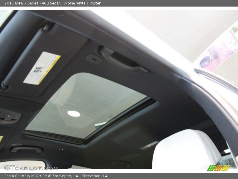 Sunroof of 2013 7 Series 740Li Sedan
