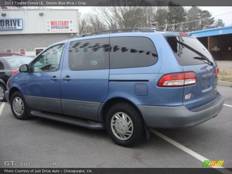 Denim Blue Mica / Gray 2001 Toyota Sienna LE
