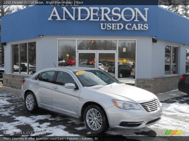 Bright Silver Metallic / Black 2012 Chrysler 200 LX Sedan
