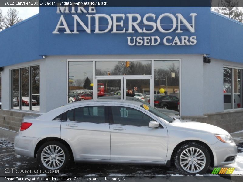 Bright Silver Metallic / Black 2012 Chrysler 200 LX Sedan