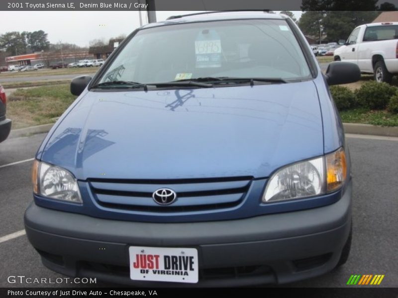 Denim Blue Mica / Gray 2001 Toyota Sienna LE
