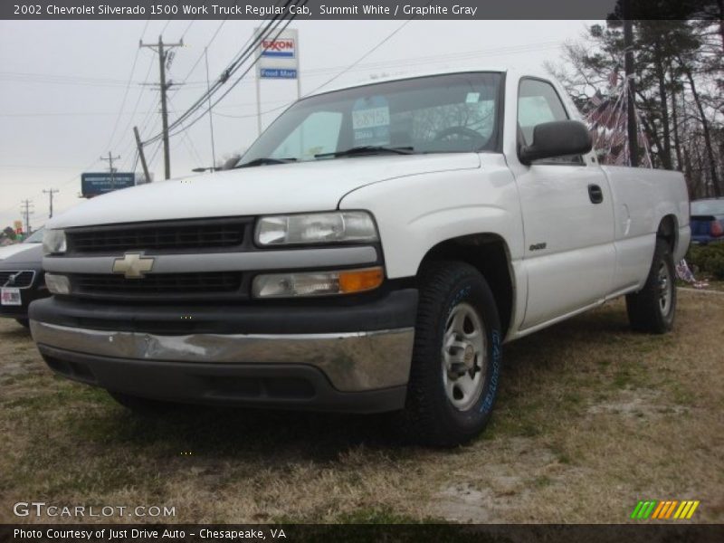 Summit White / Graphite Gray 2002 Chevrolet Silverado 1500 Work Truck Regular Cab