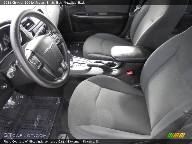 Bright Silver Metallic / Black 2012 Chrysler 200 LX Sedan