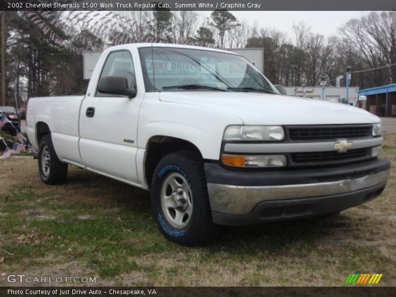 Front 3/4 View of 2002 Silverado 1500 Work Truck Regular Cab