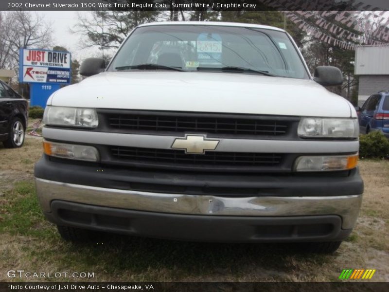 Summit White / Graphite Gray 2002 Chevrolet Silverado 1500 Work Truck Regular Cab