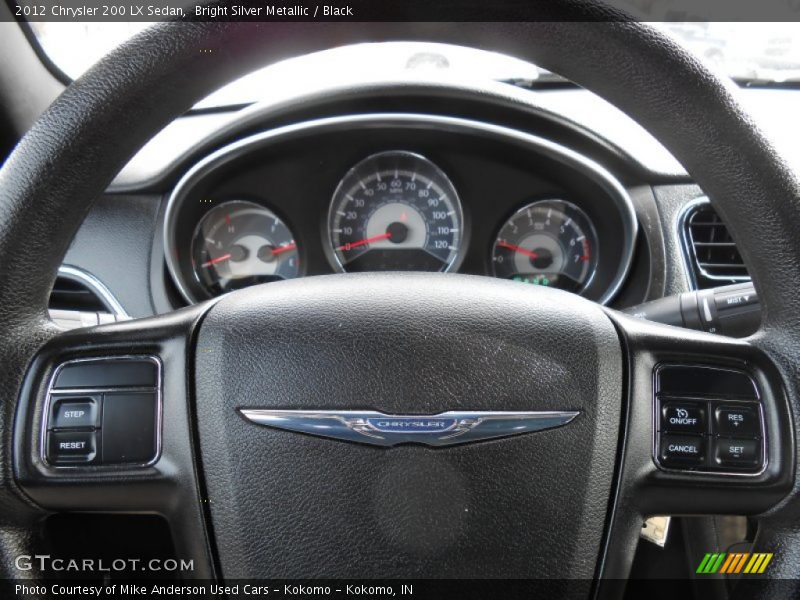 Bright Silver Metallic / Black 2012 Chrysler 200 LX Sedan