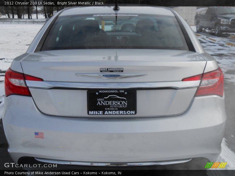 Bright Silver Metallic / Black 2012 Chrysler 200 LX Sedan