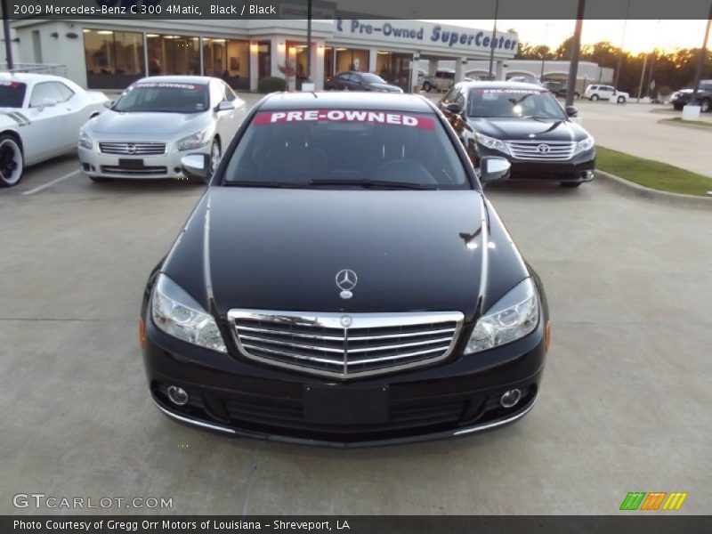 Black / Black 2009 Mercedes-Benz C 300 4Matic