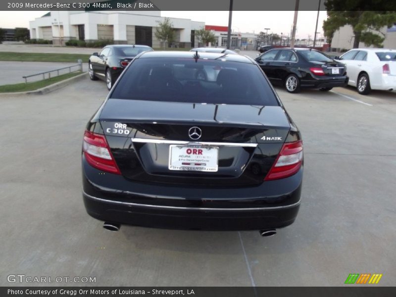 Black / Black 2009 Mercedes-Benz C 300 4Matic