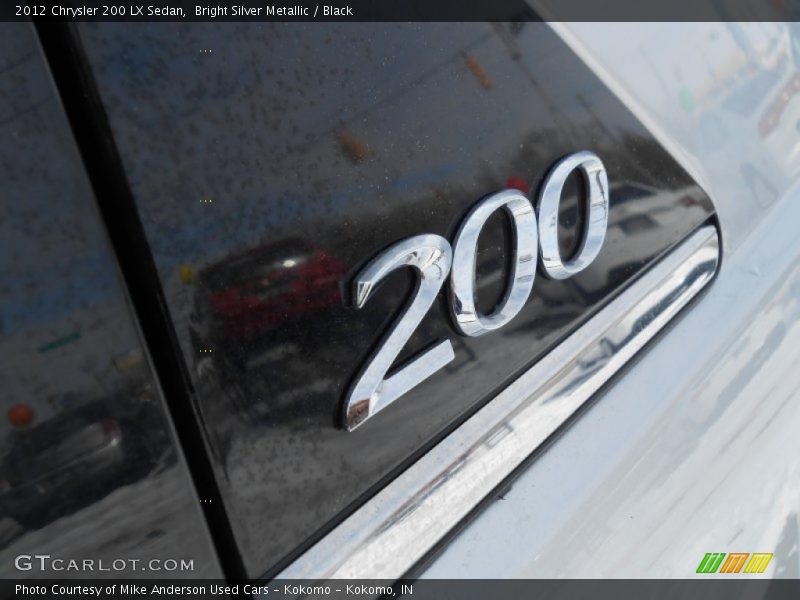 Bright Silver Metallic / Black 2012 Chrysler 200 LX Sedan