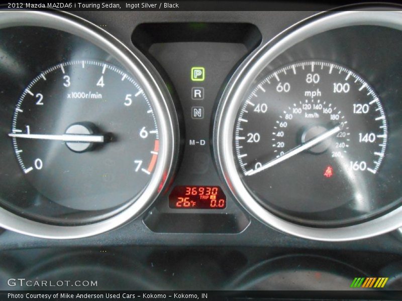 Ingot Silver / Black 2012 Mazda MAZDA6 i Touring Sedan