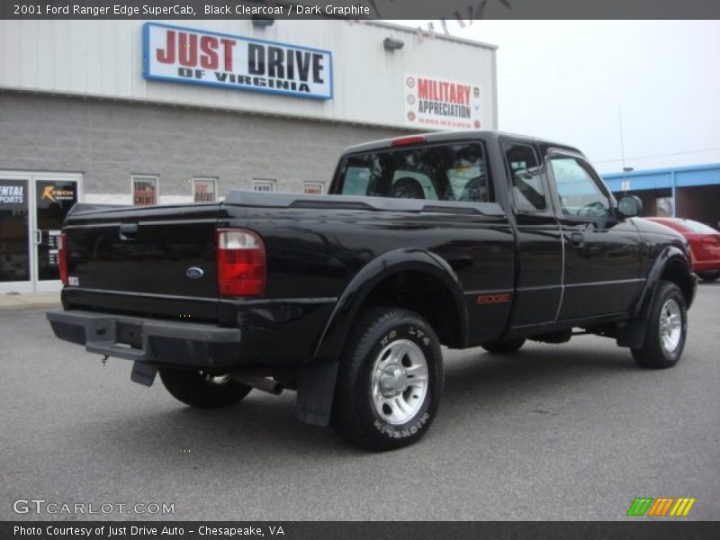 Black Clearcoat / Dark Graphite 2001 Ford Ranger Edge SuperCab