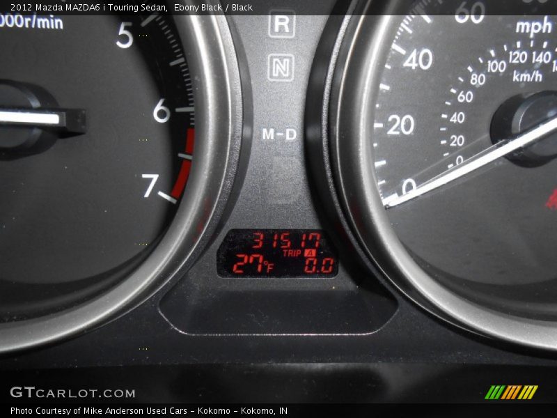 Ebony Black / Black 2012 Mazda MAZDA6 i Touring Sedan