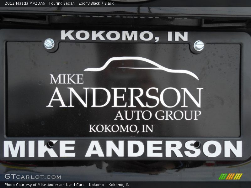 Ebony Black / Black 2012 Mazda MAZDA6 i Touring Sedan