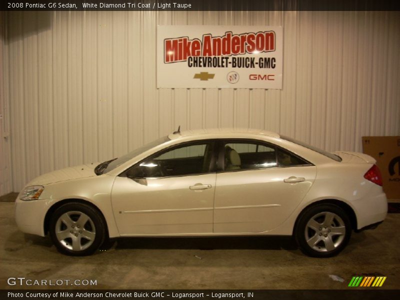White Diamond Tri Coat / Light Taupe 2008 Pontiac G6 Sedan