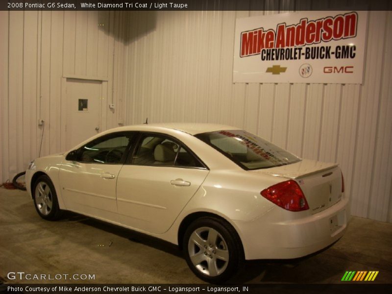 White Diamond Tri Coat / Light Taupe 2008 Pontiac G6 Sedan