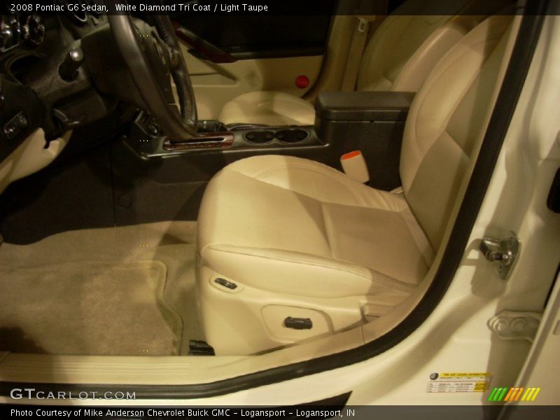 White Diamond Tri Coat / Light Taupe 2008 Pontiac G6 Sedan