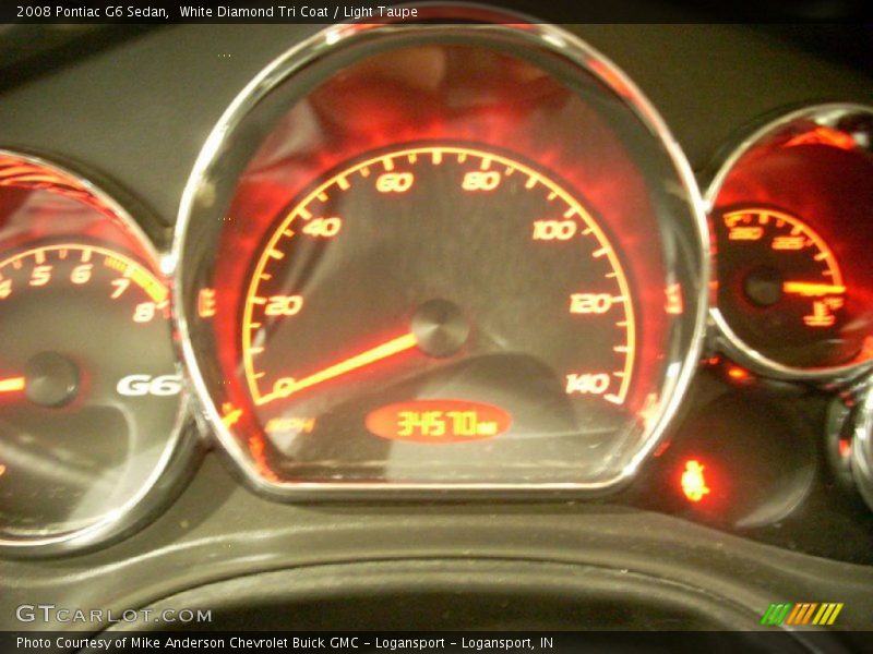 White Diamond Tri Coat / Light Taupe 2008 Pontiac G6 Sedan