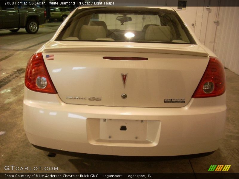 White Diamond Tri Coat / Light Taupe 2008 Pontiac G6 Sedan