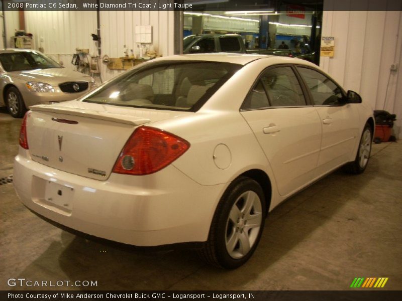 White Diamond Tri Coat / Light Taupe 2008 Pontiac G6 Sedan