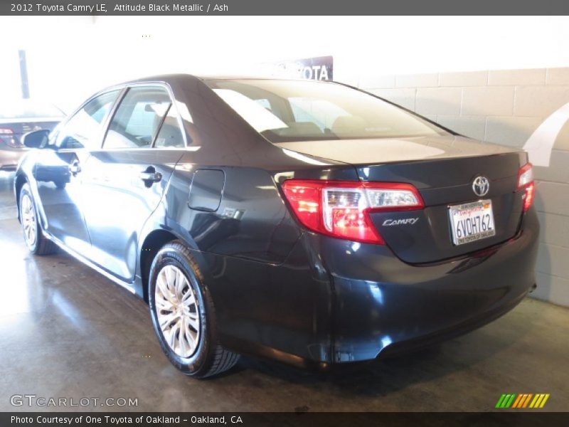 Attitude Black Metallic / Ash 2012 Toyota Camry LE