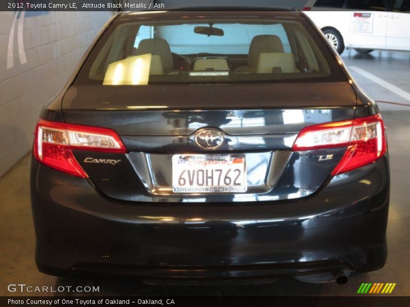 Attitude Black Metallic / Ash 2012 Toyota Camry LE