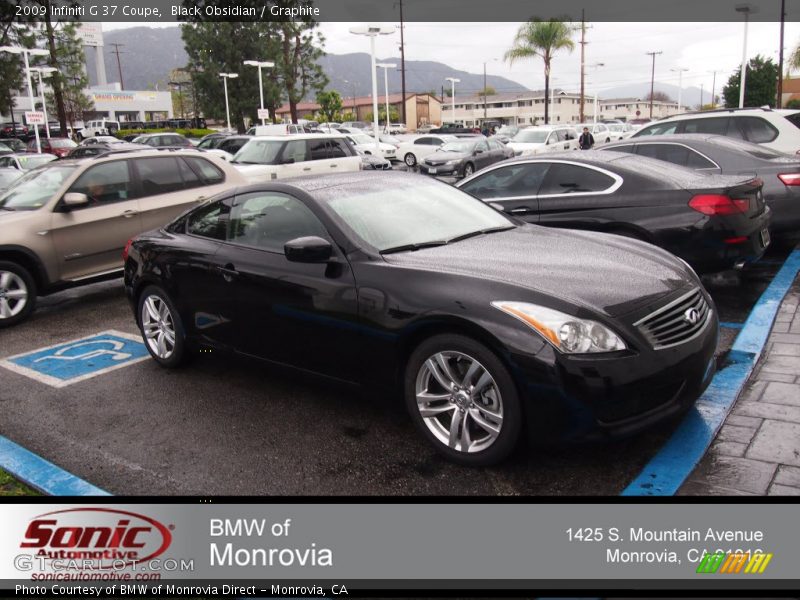 Black Obsidian / Graphite 2009 Infiniti G 37 Coupe