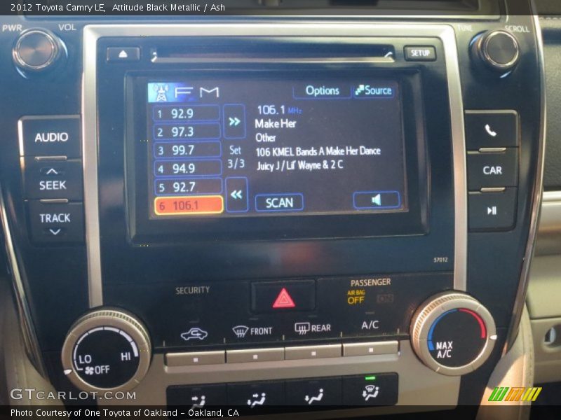 Attitude Black Metallic / Ash 2012 Toyota Camry LE