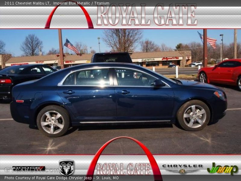 Imperial Blue Metallic / Titanium 2011 Chevrolet Malibu LT
