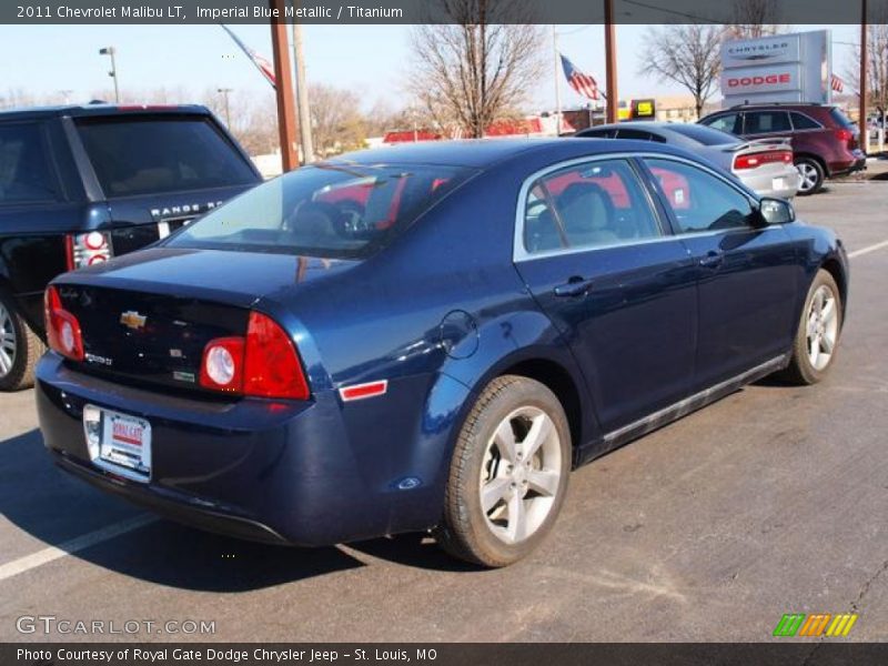 Imperial Blue Metallic / Titanium 2011 Chevrolet Malibu LT