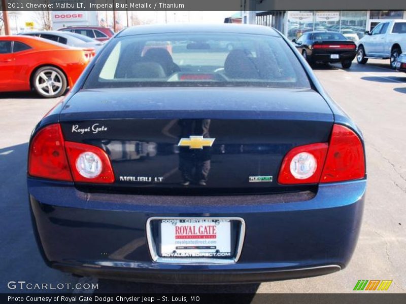 Imperial Blue Metallic / Titanium 2011 Chevrolet Malibu LT