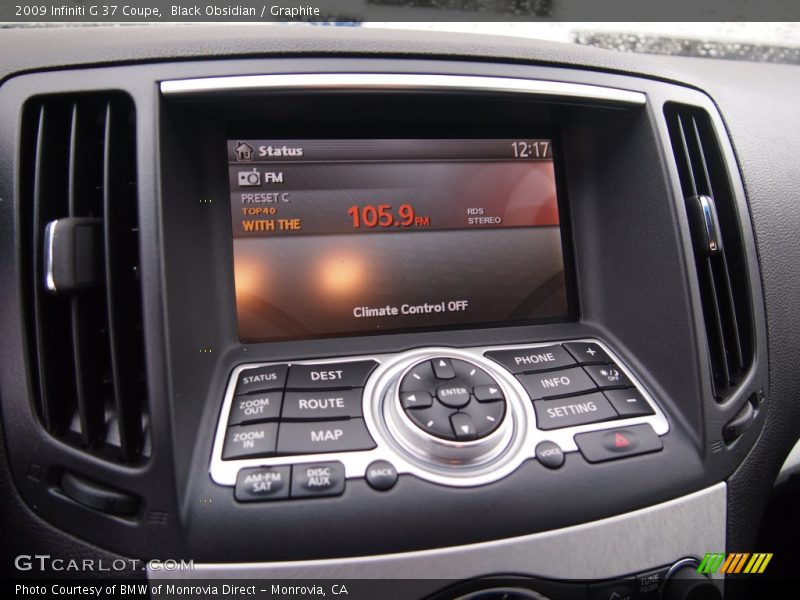 Controls of 2009 G 37 Coupe