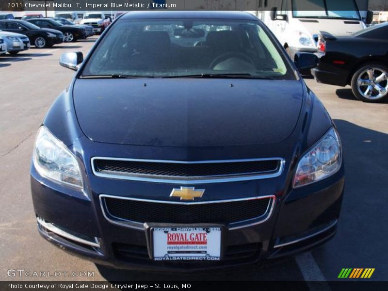 Imperial Blue Metallic / Titanium 2011 Chevrolet Malibu LT