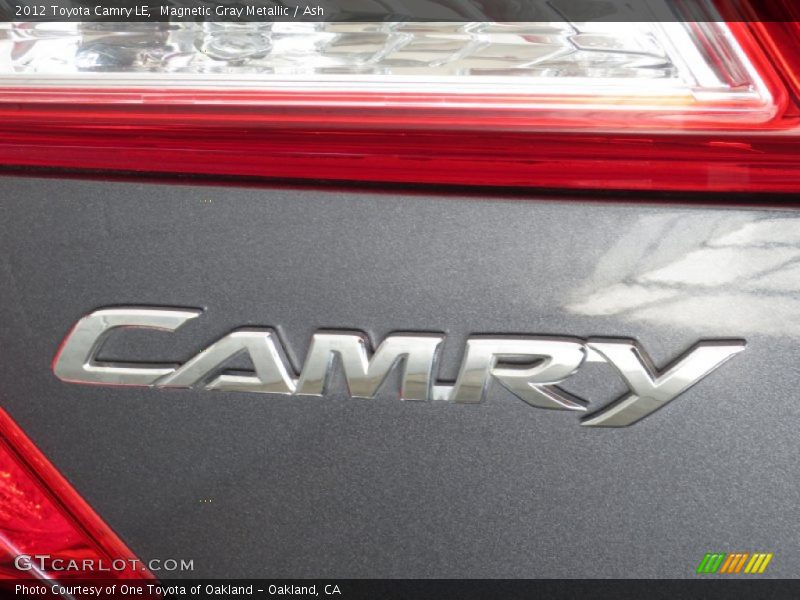 Magnetic Gray Metallic / Ash 2012 Toyota Camry LE