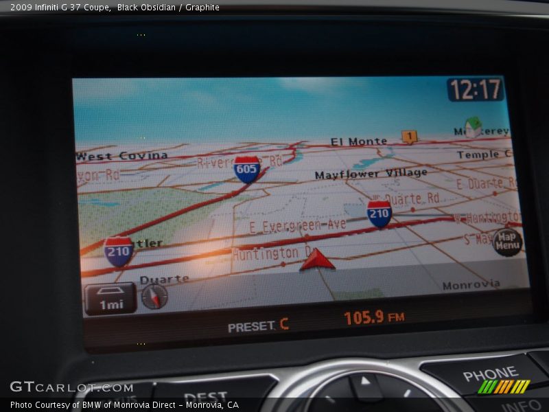 Navigation of 2009 G 37 Coupe