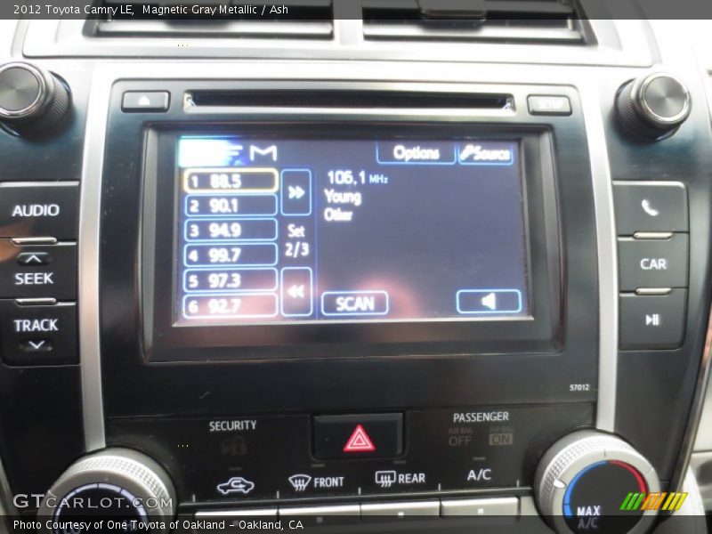 Magnetic Gray Metallic / Ash 2012 Toyota Camry LE