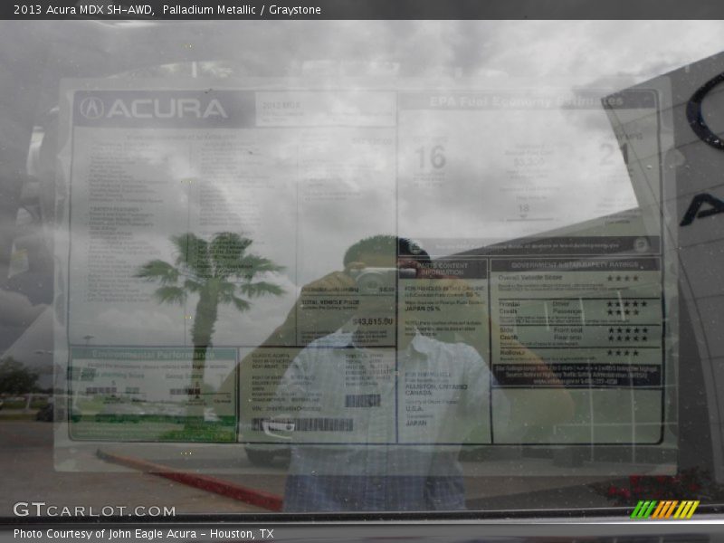 Palladium Metallic / Graystone 2013 Acura MDX SH-AWD